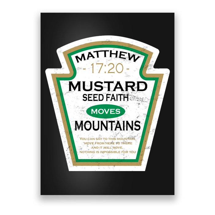 Matthew 17:20 Mustard Label Poster