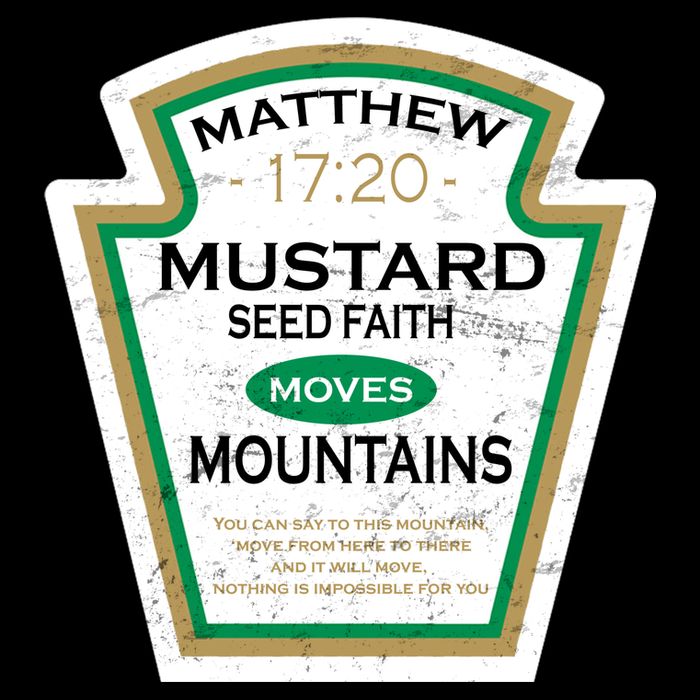 Matthew 17:20 Mustard Label Poster