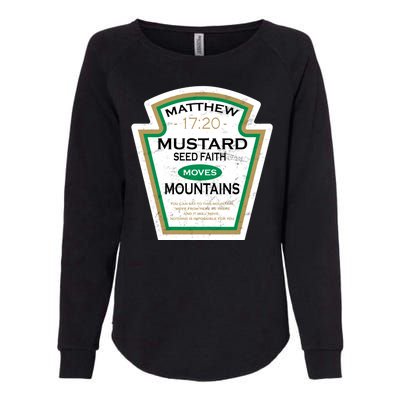 Matthew 17:20 Mustard Label Womens California Wash Sweatshirt