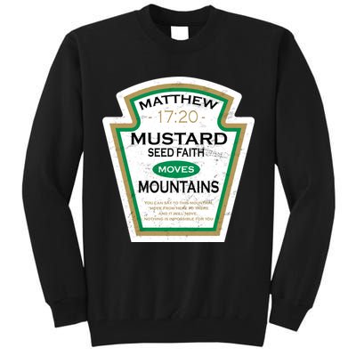 Matthew 17:20 Mustard Label Tall Sweatshirt