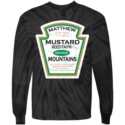 Matthew 17:20 Mustard Label Tie-Dye Long Sleeve Shirt