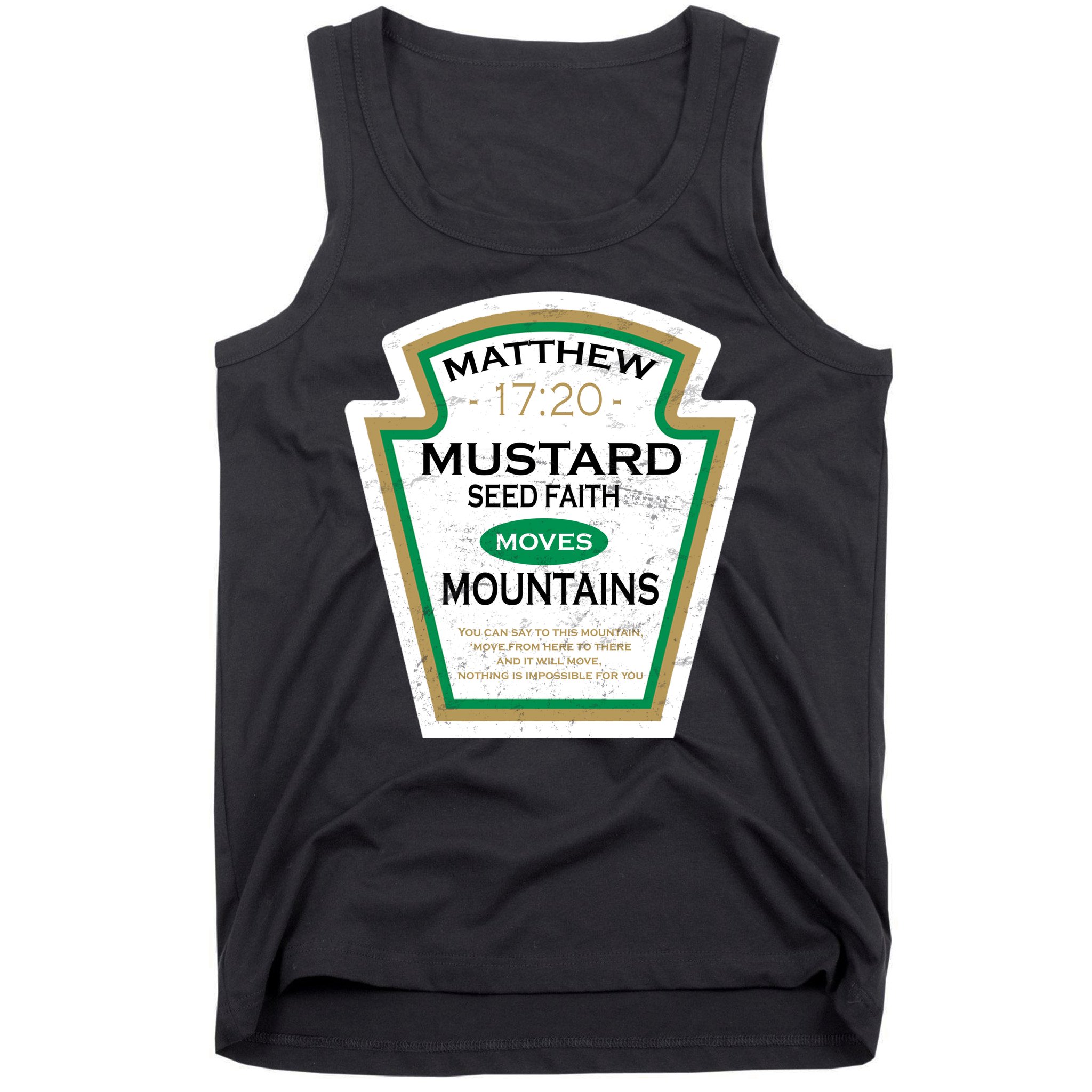 Matthew 17:20 Mustard Label Tank Top