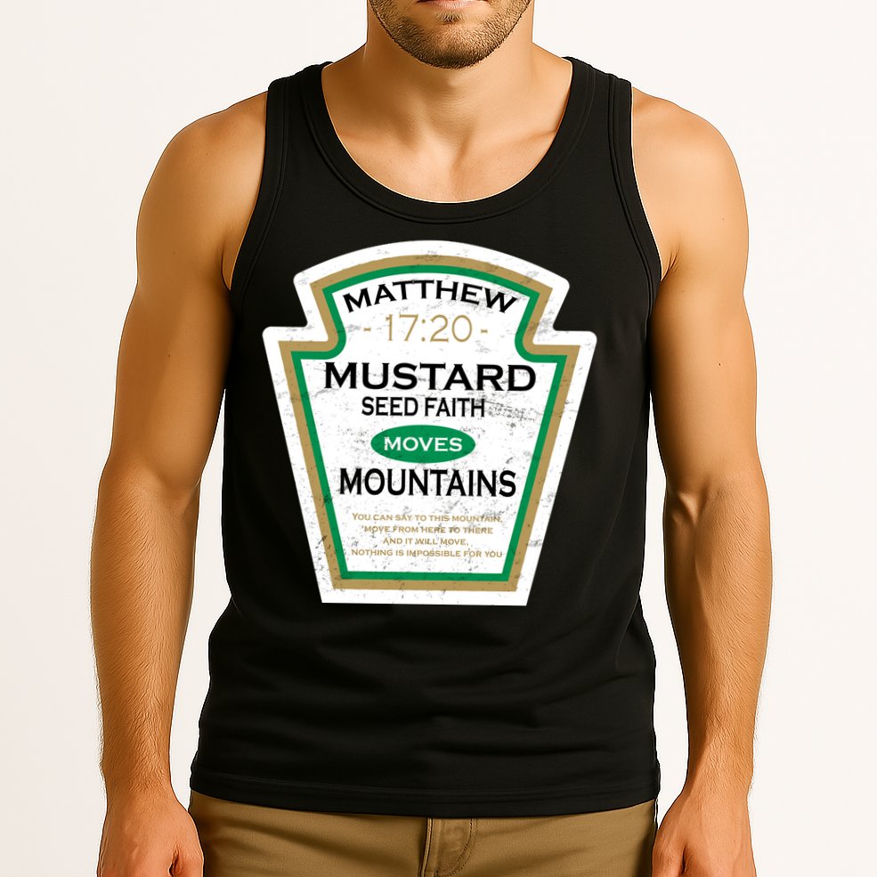 Matthew 17:20 Mustard Label Tank Top