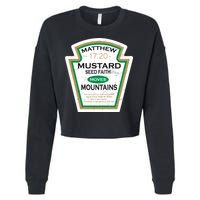 Matthew 17:20 Mustard Label Cropped Pullover Crew