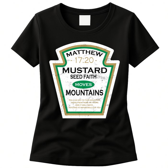 Matthew 17:20 Mustard Label Womens T-Shirt