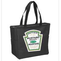 Matthew 17:20 Mustard Label Zip Tote Bag