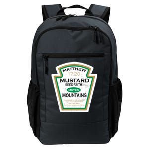 Matthew 17:20 Mustard Label Daily Commute Backpack