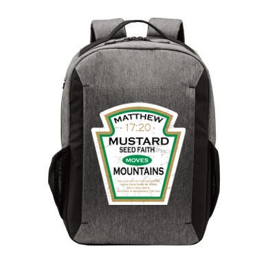 Matthew 17:20 Mustard Label Vector Backpack