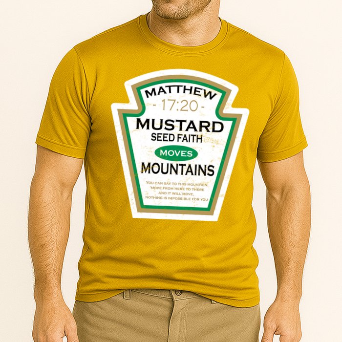 Matthew 17:20 Mustard Label Performance Shirt