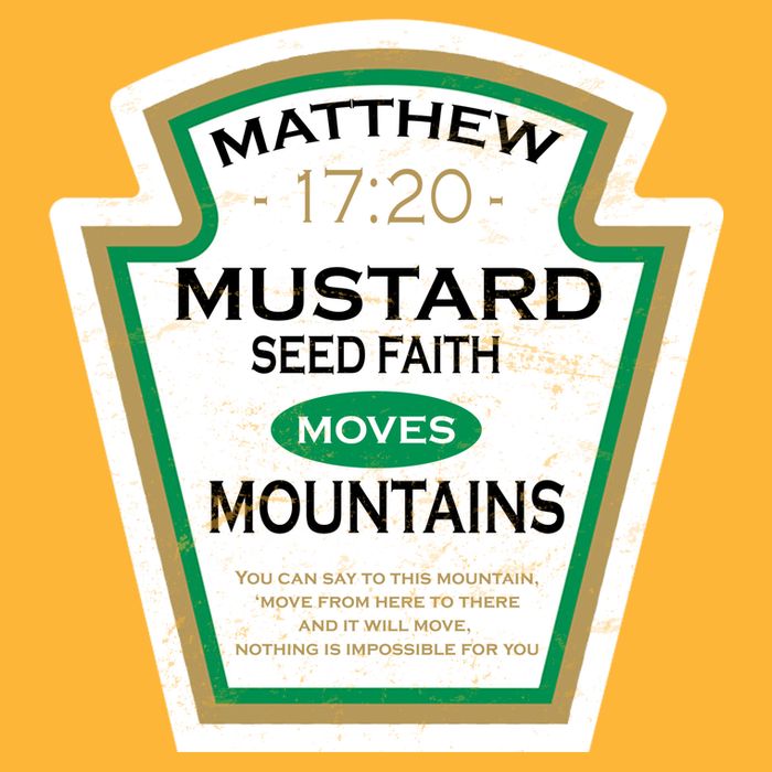 Matthew 17:20 Mustard Label Performance Shirt