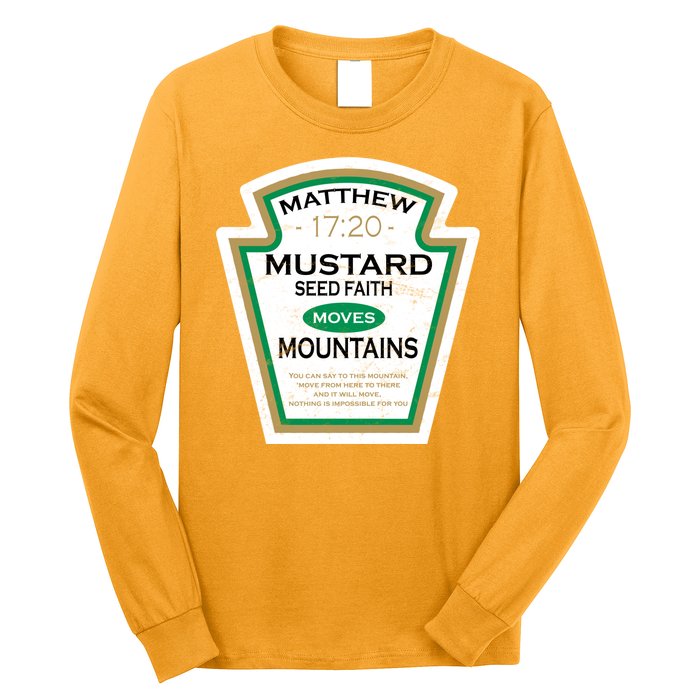 Matthew 17:20 Mustard Label Long Sleeve Shirt