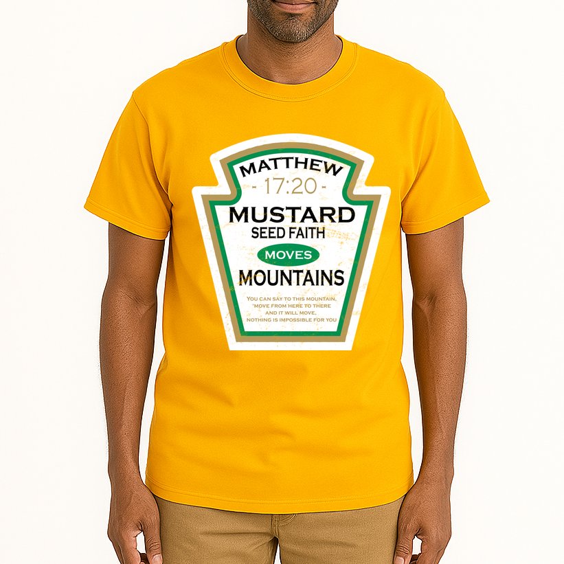 Matthew 17:20 Mustard Label Tall T-Shirt