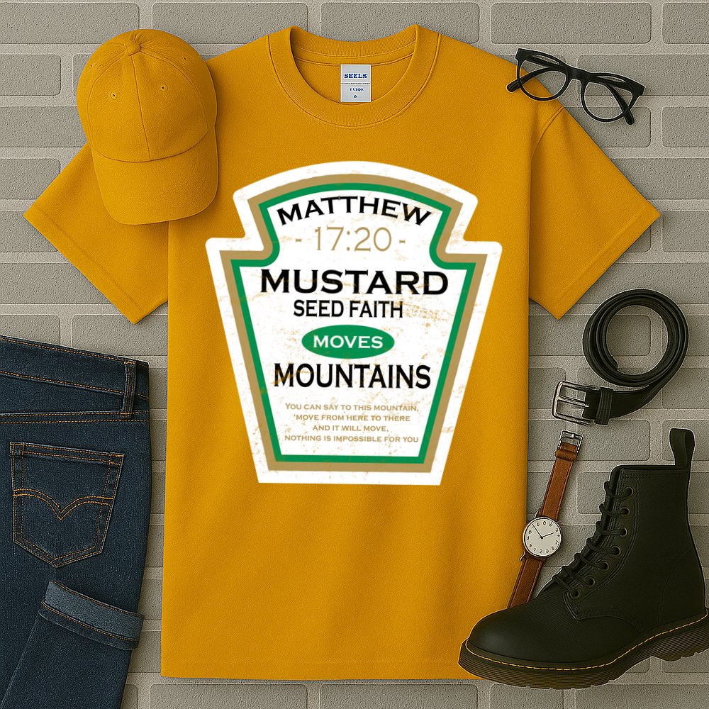 Matthew 17:20 Mustard Label Tall T-Shirt