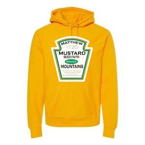 Matthew 17:20 Mustard Label Premium Hoodie