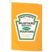 Matthew 17:20 Mustard Label Golf Towel