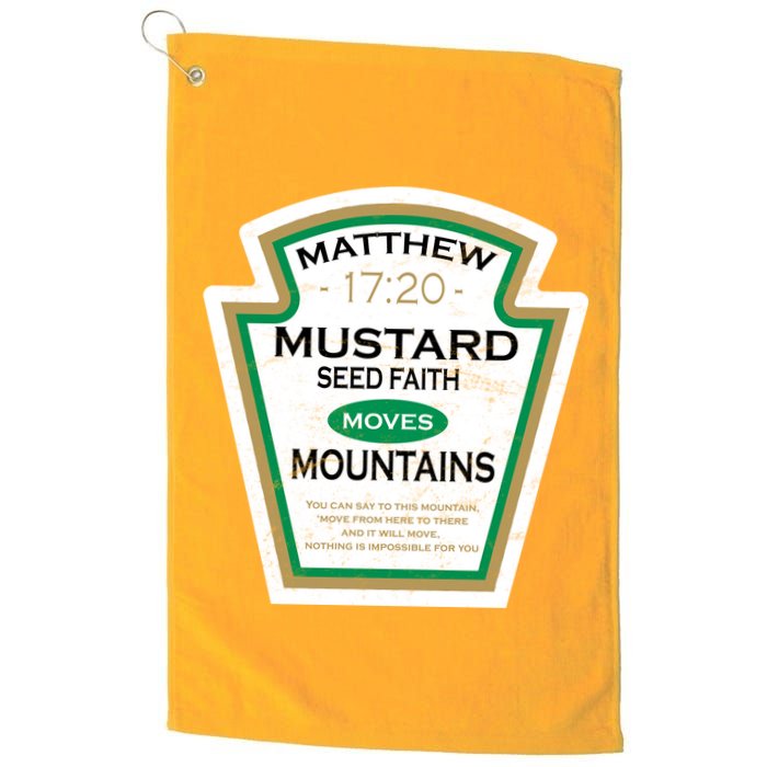 Matthew 17:20 Mustard Label Golf Towel
