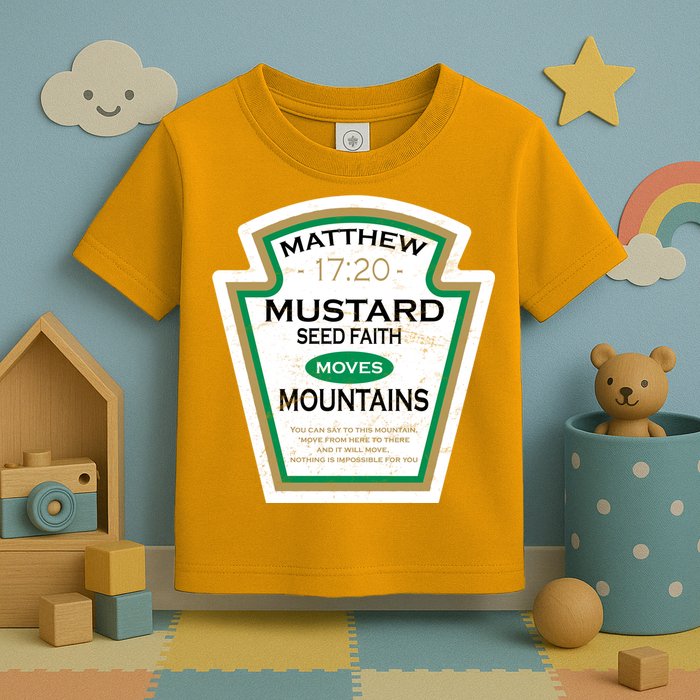 Matthew 17:20 Mustard Label Toddler T-Shirt