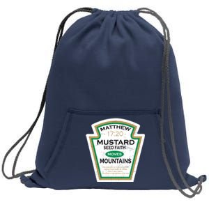 Matthew 17:20 Mustard Label Sweatshirt Cinch Pack Bag