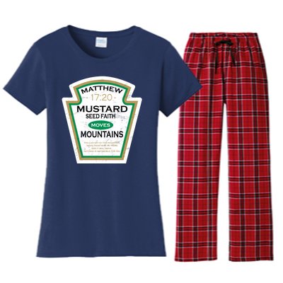 Matthew 17:20 Mustard Label Women's Flannel Pajama Set