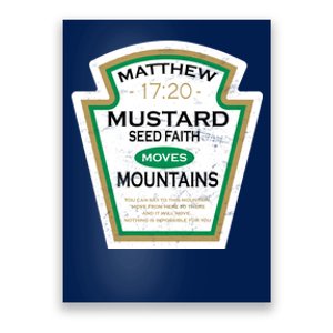 Matthew 17:20 Mustard Label Poster