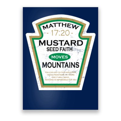 Matthew 17:20 Mustard Label Poster