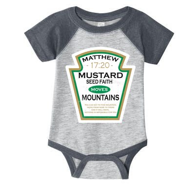 Matthew 17:20 Mustard Label Infant Baby Jersey Bodysuit
