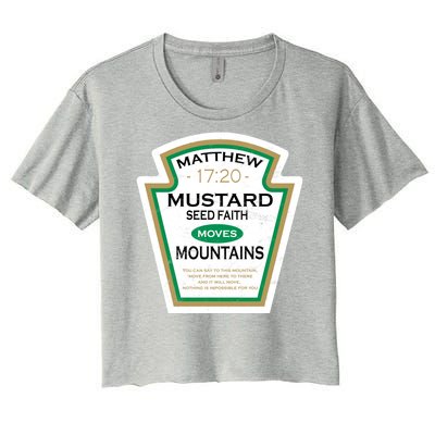 Matthew 17:20 Mustard Label Women's Crop Top Tee