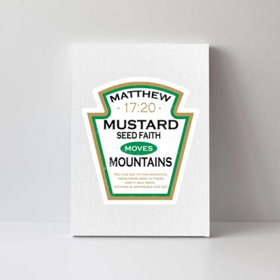 Matthew 17:20 Mustard Label Canvas