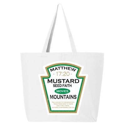 Matthew 17:20 Mustard Label 25L Jumbo Tote