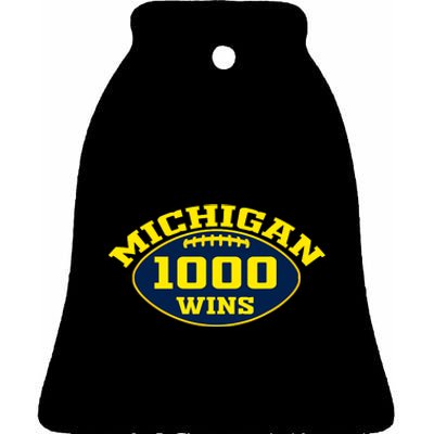 Michigan 1000 One Thousand Wins Ceramic Bell Ornament