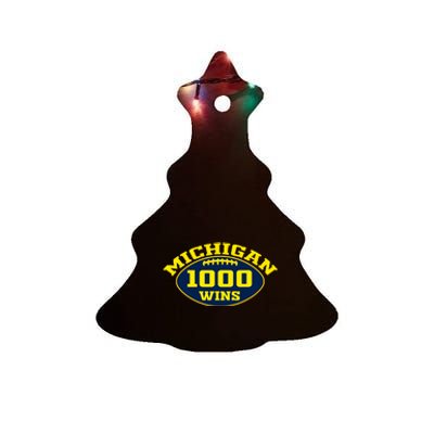 Michigan 1000 One Thousand Wins Ceramic Tree Ornament