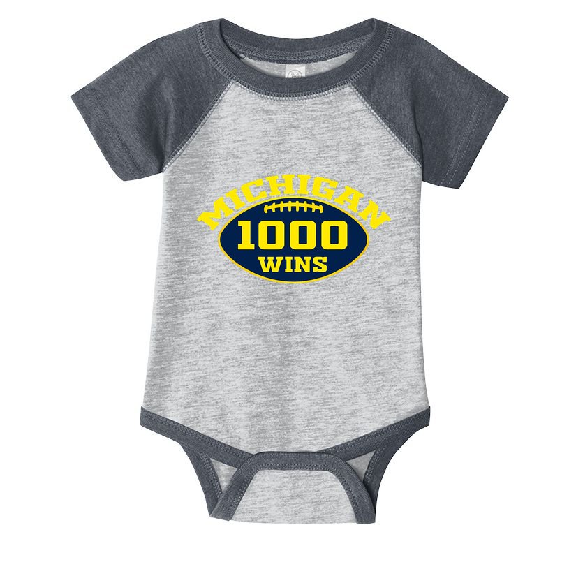 Michigan 1000 One Thousand Wins Infant Baby Jersey Bodysuit