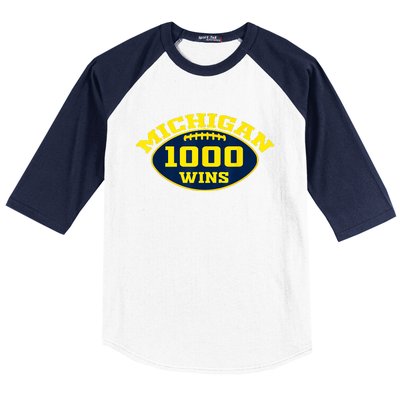 Michigan 1000 One Thousand Wins Baseball Sleeve Shirt