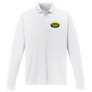 michigan 1000 one thousand wins  Performance Long Sleeve Polo