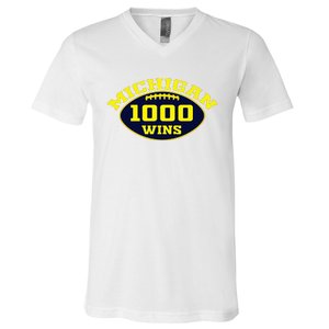 michigan 1000 one thousand wins  V-Neck T-Shirt