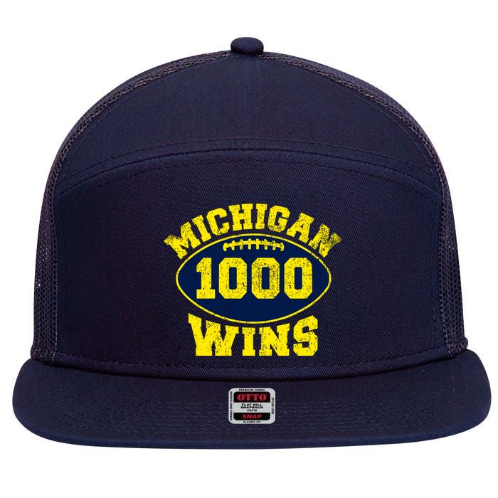 Michigan 1000 One Thousand Wins 7 Panel Mesh Trucker Snapback Hat