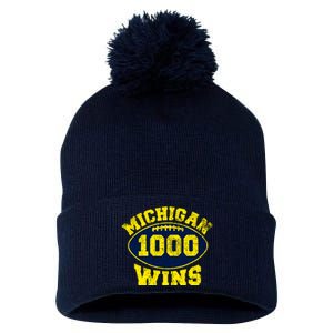 Michigan 1000 One Thousand Wins Pom Pom 12in Knit Beanie