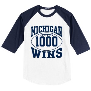 Michigan 1000 One Thousand Wins Baseball Sleeve Shirt