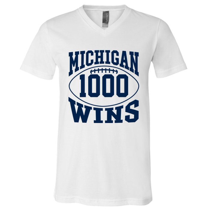 Michigan 1000 One Thousand Wins V-Neck T-Shirt