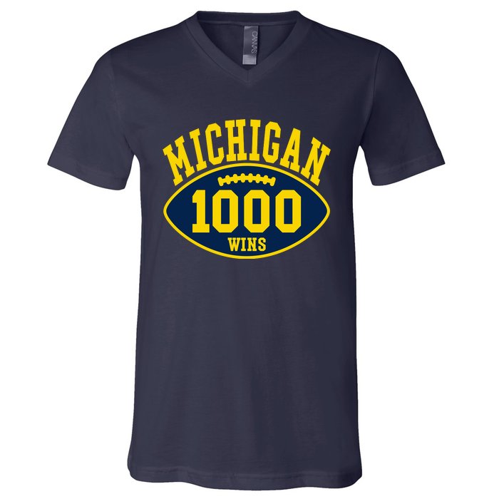 Michigan 1000 One Thousand Wins V-Neck T-Shirt