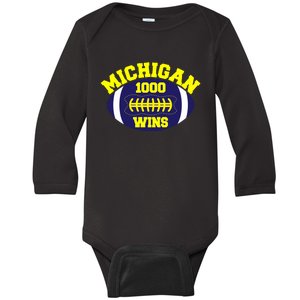 Michigan 1000 One Thousand Wins Baby Long Sleeve Bodysuit