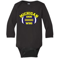 Michigan 1000 One Thousand Wins Baby Long Sleeve Bodysuit