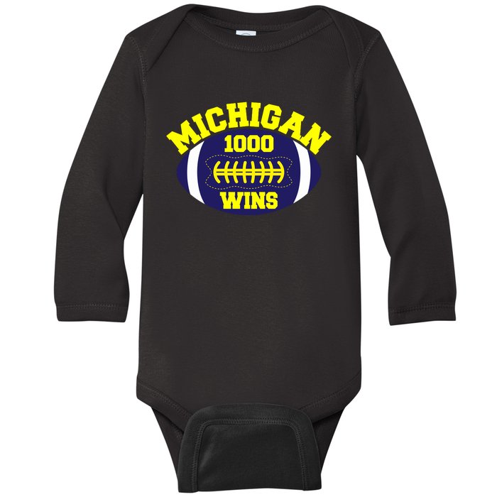 Michigan 1000 One Thousand Wins Baby Long Sleeve Bodysuit