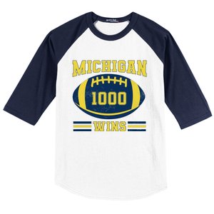 Michigan 1000 One Thousand Wins Baseball Sleeve Shirt