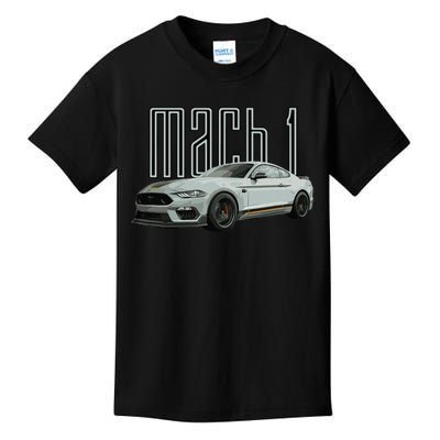 Mach 1 Performance Car 5.0 Liter V8 Muscle Kids T-Shirt