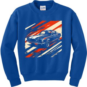 Muscle 1960s Stripepatterned Fastback Kids Sweatshirt