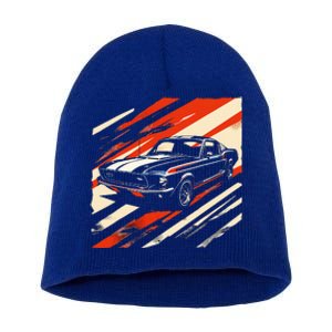 Muscle 1960s Stripepatterned Fastback Short Acrylic Beanie