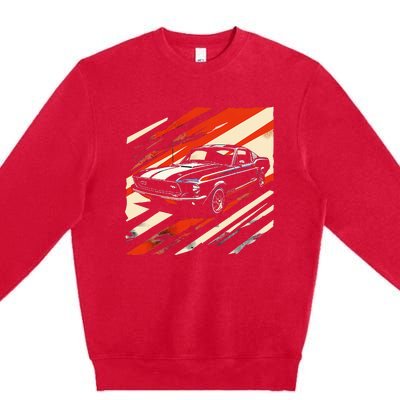 Muscle 1960s Stripepatterned Fastback Premium Crewneck Sweatshirt