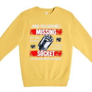 Missing 10mm Socket Funny Mechanics Lifestyle Cartruck Gift Premium Crewneck Sweatshirt