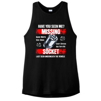 Missing 10mm Socket Funny Mechanics Lifestyle Cartruck Gift Ladies PosiCharge Tri-Blend Wicking Tank